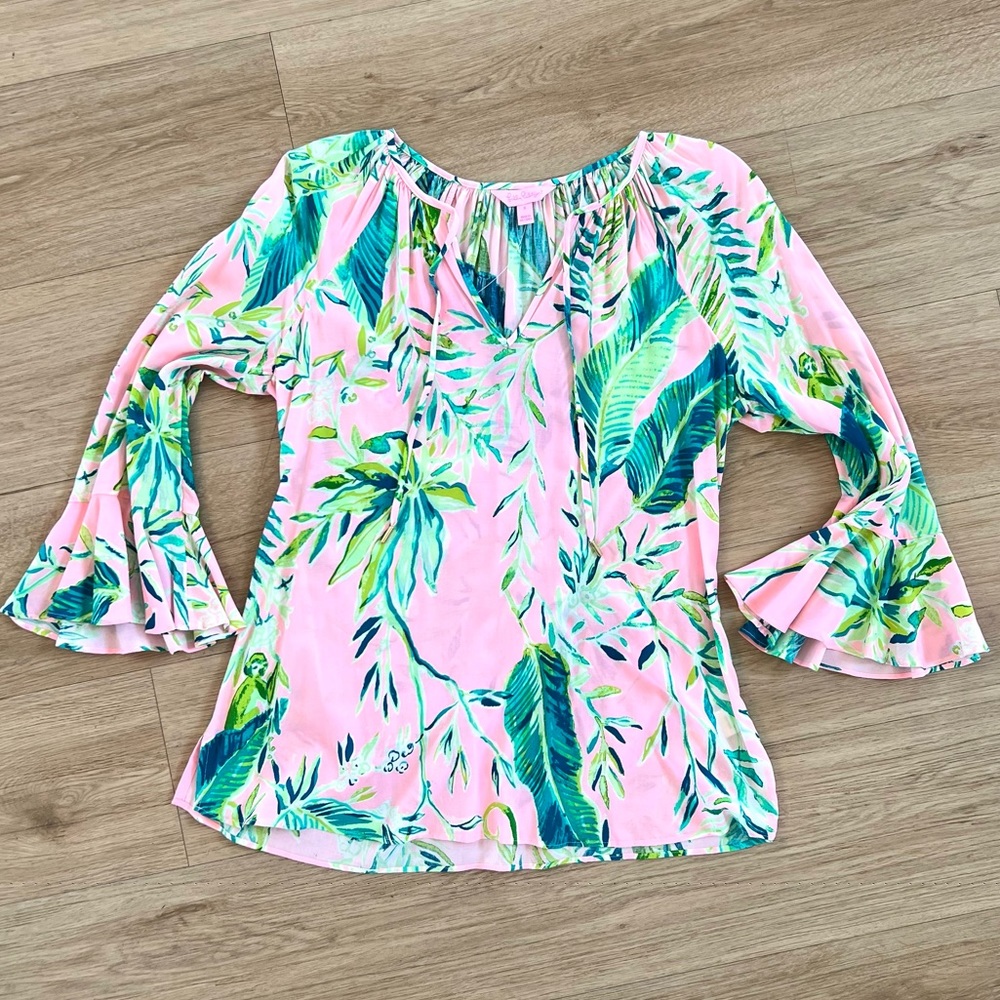 Lilly Pulitzer Willa Flounce Sleeve Top
